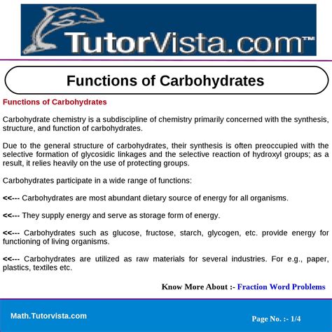 Functions of Carbohydrates by jivan kumar - Issuu