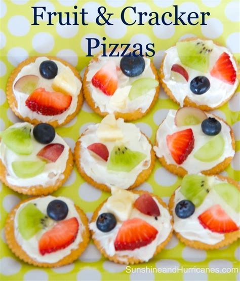 Easy Fruit And Cracker Pizzas | Easy snacks for kids, Easy snacks, Easy kid snack recipes