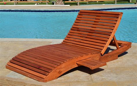 Curved Wooden Sun Lounger With a Smooth Wood Finish