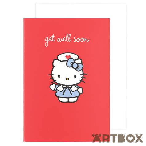 Buy Sanrio Hello Kitty Nurse Red Get Well Soon Card at ARTBOX