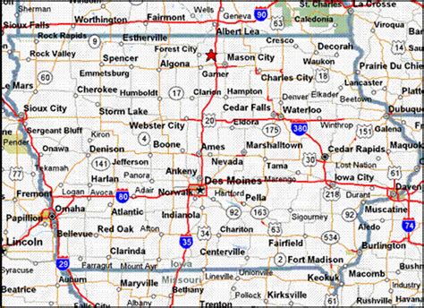 Map Of Iowa Towns | World Map 07