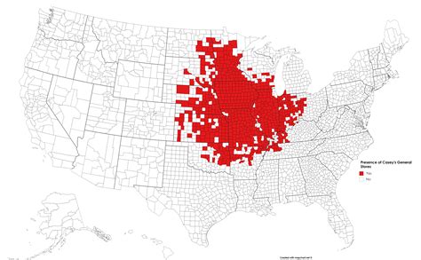 Casey's Location Map