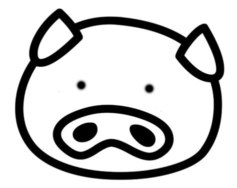 Coloriage Tête Cochon vecteur dessin gratuit à imprimer