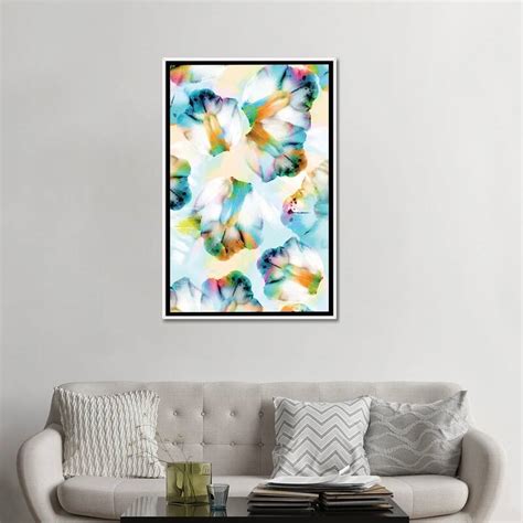 iCanvas "Psycho Orchids Cyan" by Cayena Blanca Framed - Bed Bath & Beyond - 37083565