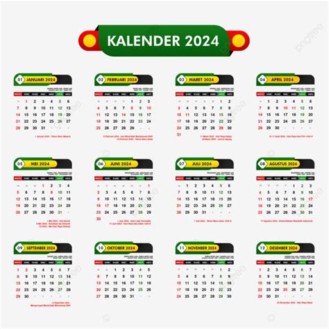 Hari Libur Nasional Kalender 2024, Hari Libur Nasional, Kalender 2024 ...