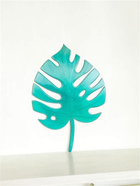 Tropical Leaf Metal Wall Art, Powder Coated - Etsy