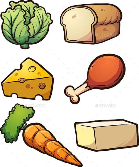 Food Items | Cute food art, Food cartoon, Cartoon food drawings