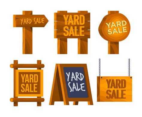 Yard Sale Sign Vector Set 227348 Vector Art at Vecteezy