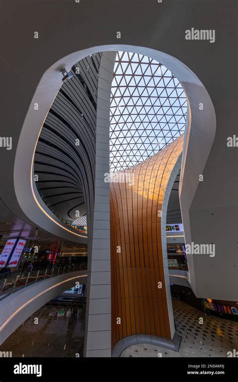 Beijing daxing international airport interior structure Stock Photo - Alamy