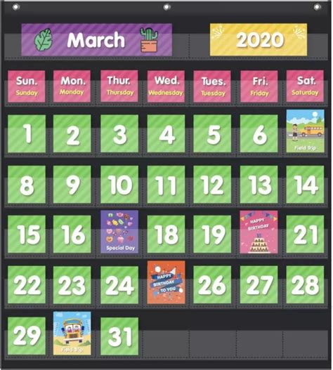 CLASSROOM MONTHLY CALENDAR Pocket Chart with 71 Cards for Kids Learning $17.68 - PicClick