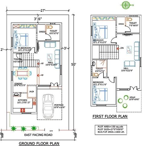 Duplex House Plans In India For 900 Sq Ft | 20x30 house plans, 2bhk house plan, Indian house plans