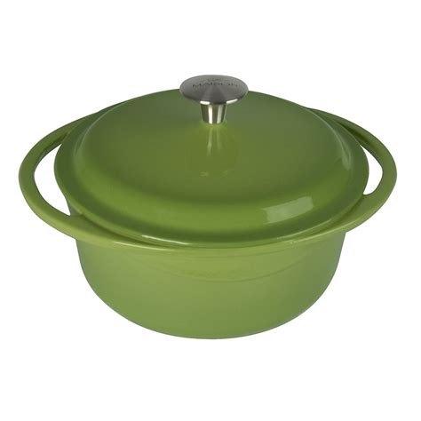 Artland La Maison Cast Iron Round Casserole Dish, 7.4-Quart, Green N21 free image download