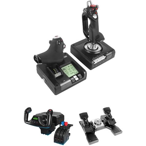 Logitech G Flight Yoke System Kit with Flight Rudder Pedals and