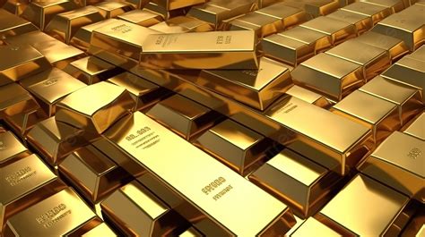 1000g Gold Bar Stack In 3d Rendering An Impressive Display Of Wealth ...