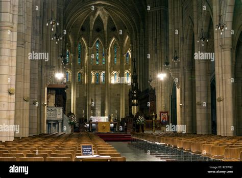 Interior view, St. John`s Cathedral, Brisbane, Queensland, Australia Stock Photo - Alamy