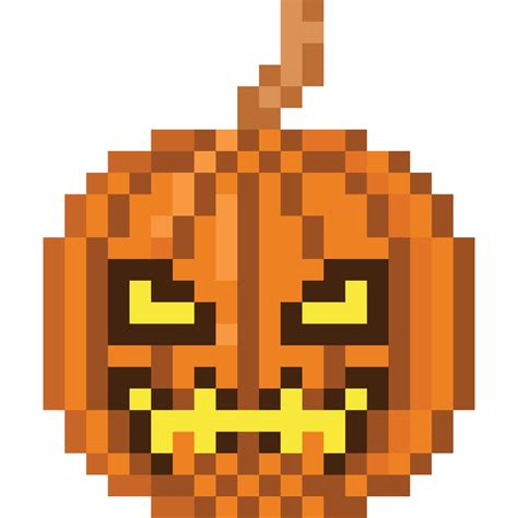 Pixel art halloween pumpkin head elemenet 2 27190852 PNG