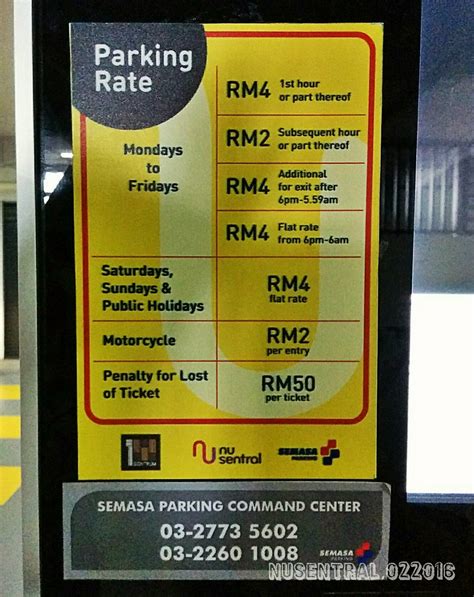 Putrajaya Sentral Parking Rate