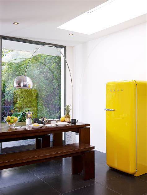 #Smeg Fridge - FAB28 - Refrigerator - Yellow - #MadeInItaly | Kitchen design color, Home, Dining ...