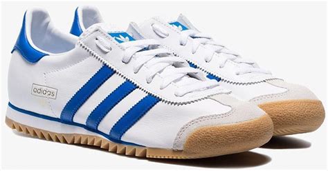 adidas Originals White And Blue Rom Sneakers for Men | Lyst