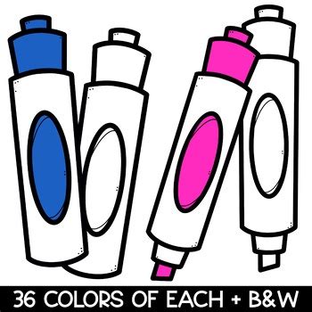 Dry-Erase Markers Clipart | EXPO Markers Clipart | School Supplies Clipart