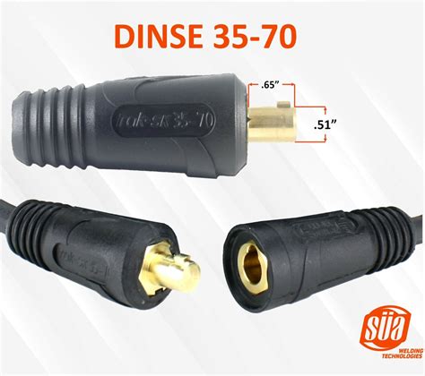 300 Amp Welding Lead Extension - Dinse 35-70 Male/Female Connector - #1 ...