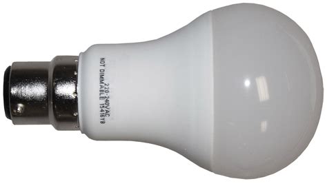 240V LED Standard Bayonet Bulb - 9w B22d, 6000K UK