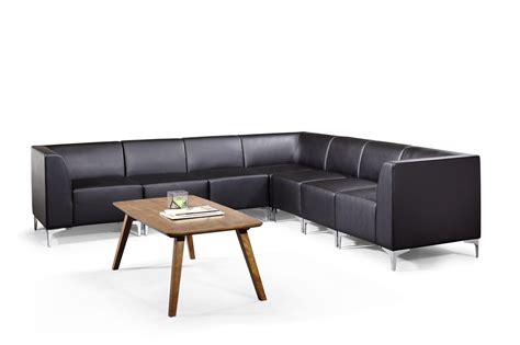 Modular faux leather reception sofa. - Rapid Office Furniture