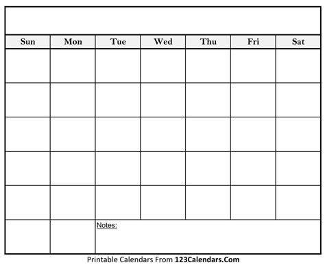 Fill In Blank Calendar Template | Calendar Template Printable