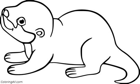 Cartoon Otter Coloring Pages