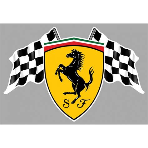 FERRARI Flags Laminated decal - cafe-racer-bretagne.clicboutic.com