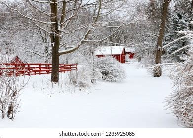 Beautiful Wisconsin Winter Nature Backgroundscenic View Stock Photo ...