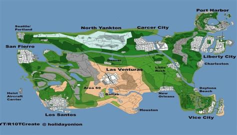 GTA 6 Map Concept Features All The Classic GTA Locations