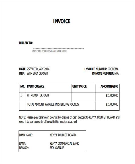 Deposit Invoice - 6+ Examples, Format, How to Make, PDF