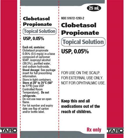 Clobetasol Propionate Topical Solution 0.05% USP — Mountainside Medical ...