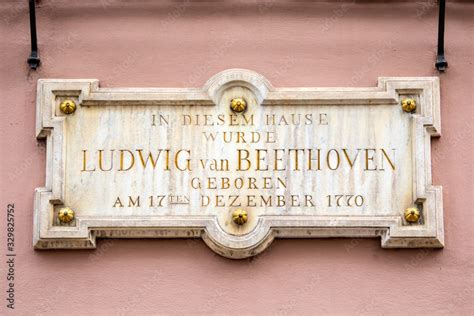 Ludwig van Beethoven Birthplace in Bonn, Germany foto de Stock | Adobe ...