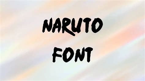 Naruto Font Free Download