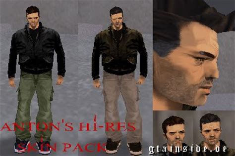 GTA 3 Hi-Res Claude Skin Pack Mod - GTAinside.com