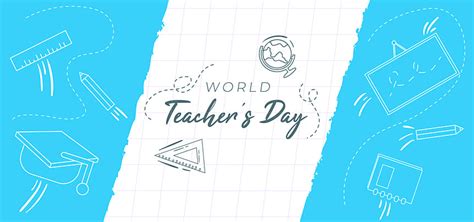 World Teachers Day Background Design With Notebook Illustration, Background, School, Teacher's ...