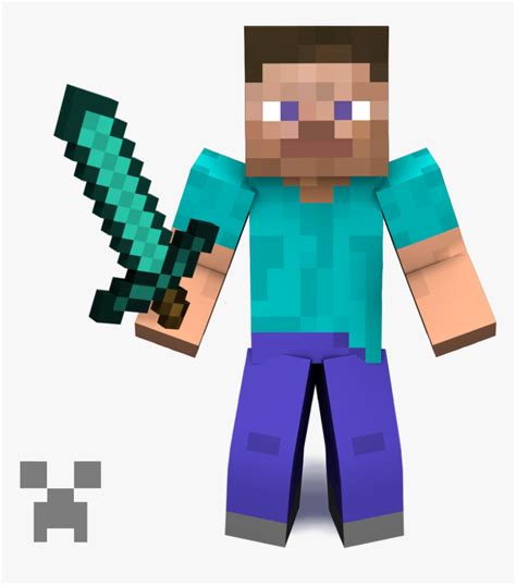 Minecraft Steve With Diamond Sword