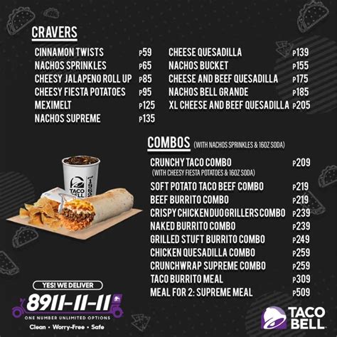 TACO BELL MENU PHILIPPINES & UPDATED PRICES 2024