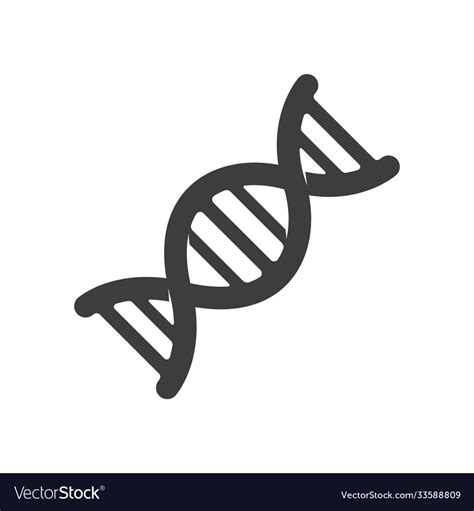 Icon dna black on white Royalty Free Vector Image