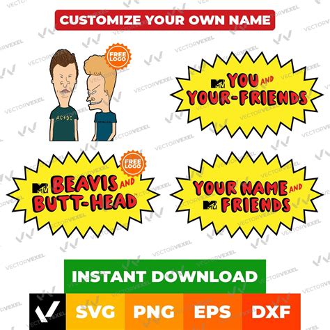 Beavis and Butthead Font Svg Files, Beavis and Butthead Alphabet Letters, Numbers, Full ...