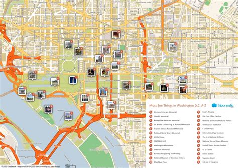 Printable Walking Tour Map Of Washington Dc - Printable Maps