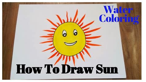 Sun Drawing For Kids With Colour