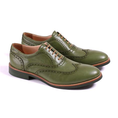 Green on Green Brogue Wingtip | Brogues men, Dress shoes men, Best ...