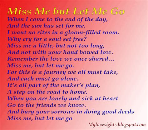 Mylovesight Love Quotes: Miss Me but Let Me Go