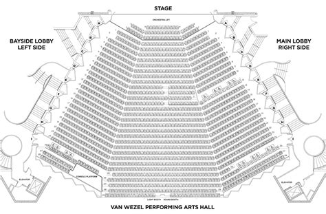 Van Wezel Performing Arts Center Seating Chart - Center Seating Chart