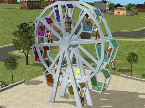 Functioning Ferris Wheel with 8 rideable slots. | Sims, Sims 4, Sims 4 mods