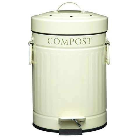 KitchenCraft Pedal-Operated Mini Kitchen Compost Bin, 3 Litres (5.25 Pints): Amazon.co.uk ...