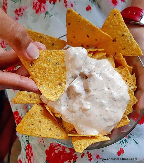 Mayonnaise Dip For Chips, Nachos - Garlic Mayo Dip Recipe | Chitra's ...